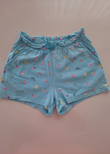 HM, Pastel Mavi Desenli, Kız Şortu