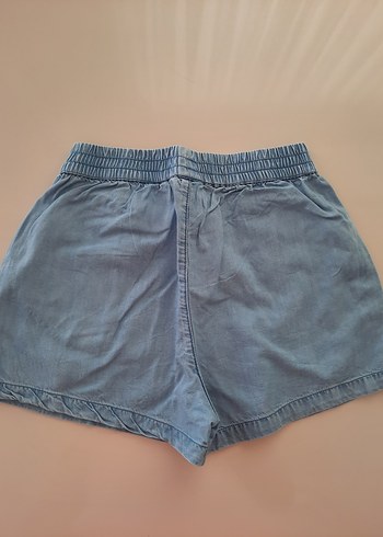 H&M HM, Mavi Loose Fit Mini Denim Şort
