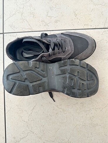 37 Beden gri Renk Deri sneaker
