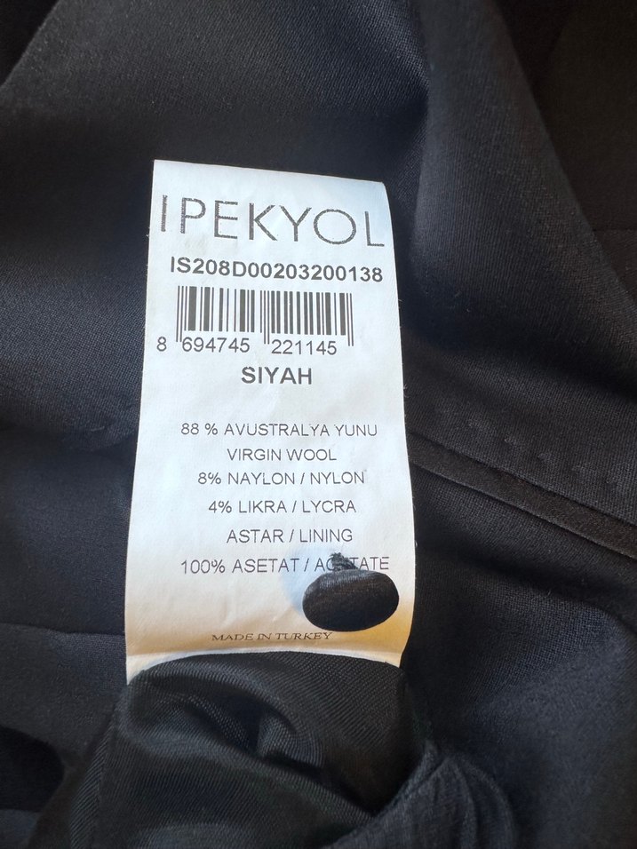 Siyah Kemerli Midi Ofis Elbisesi - Görsel 4