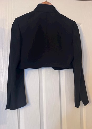 Siyah Kadın Kısa Blazer Ceket - Görsel 3