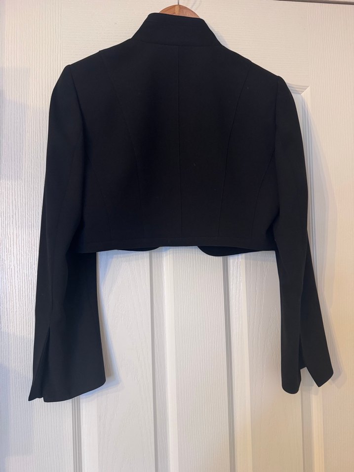 Siyah Kadın Kısa Blazer Ceket - Görsel 3