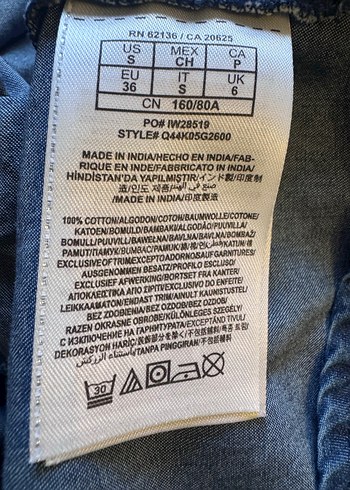 Kemerli Lacivert Denim Midi Elbise - Görsel 5