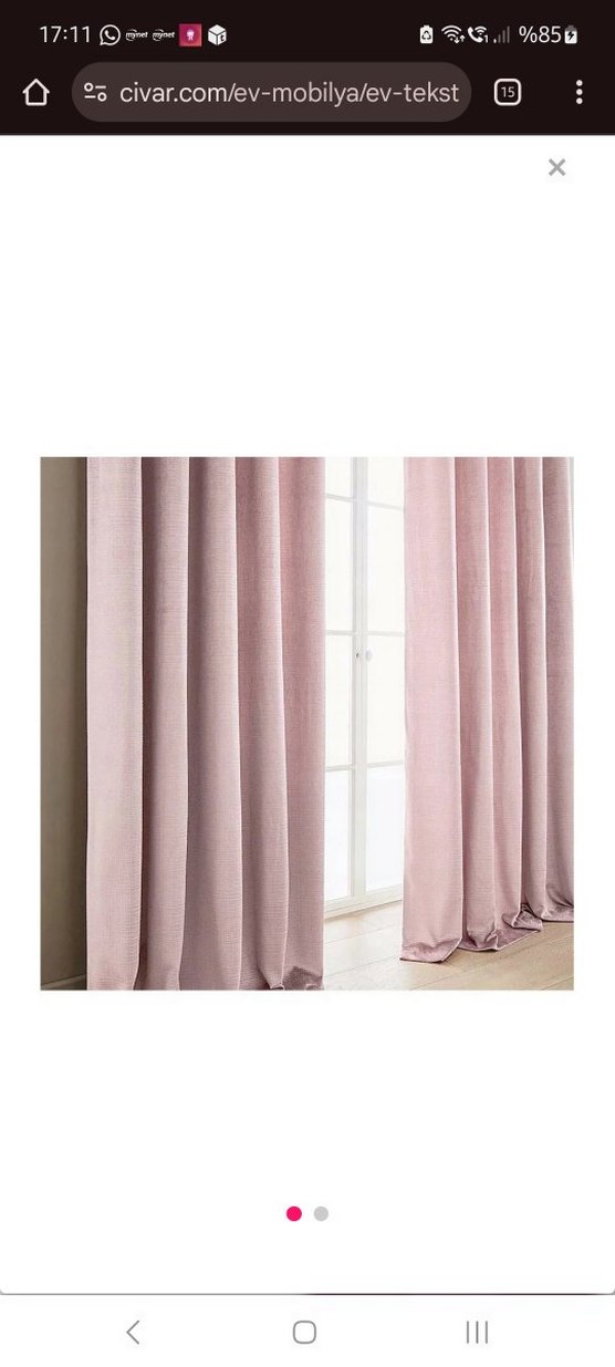 Pastel pembe fon perde - Görsel 5