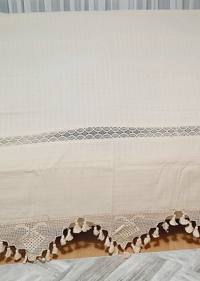Ara dantelli boncuklu buldan perde - Görsel 2