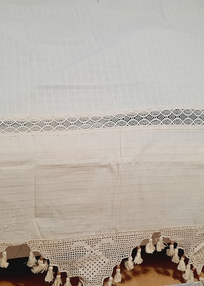Ara dantelli boncuklu buldan perde - Görsel 3