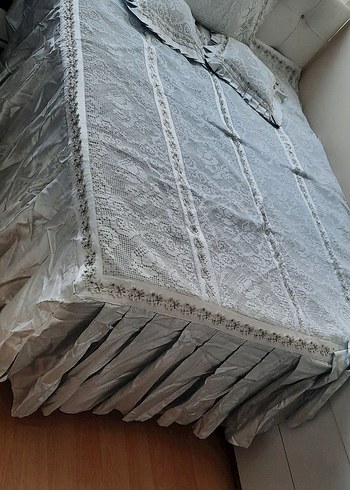 Çeyizlik dantelli yatak örtüsü - Görsel 6