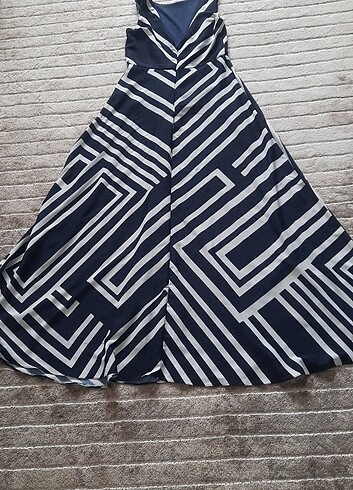 Geometrik desen şık elbise - Görsel 4