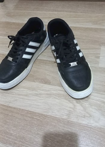 Adidas Siyah Beyaz Bağcıklı erkek Spor Ayakkabı - Görsel 5