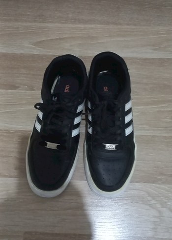 Adidas Siyah Beyaz Bağcıklı erkek Spor Ayakkabı - Görsel 3