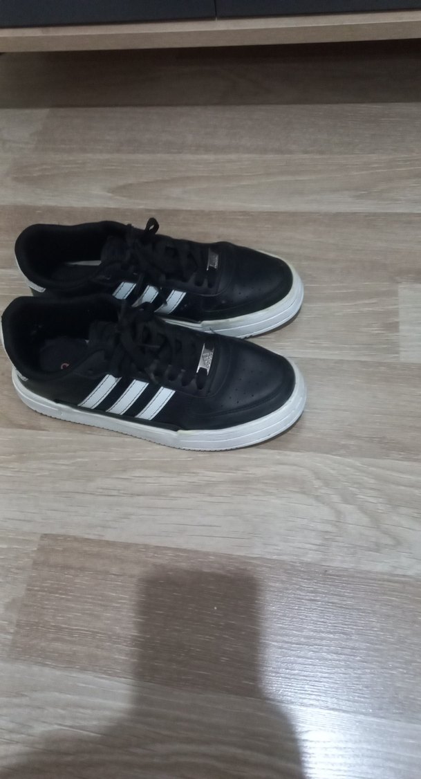 Adidas Siyah Beyaz Bağcıklı erkek Spor Ayakkabı - Görsel 4