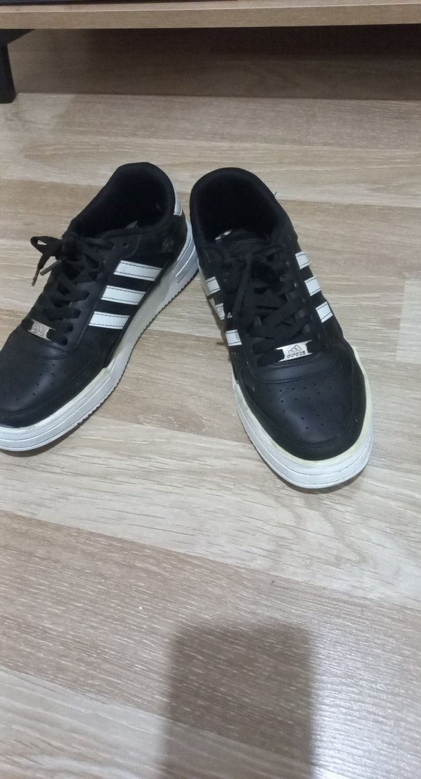 Adidas Siyah Beyaz Bağcıklı erkek Spor Ayakkabı - Görsel 5