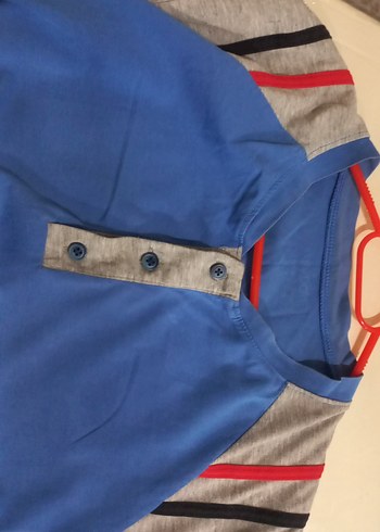 Düğmeli Gri Erkek Tişört - Görsel 3