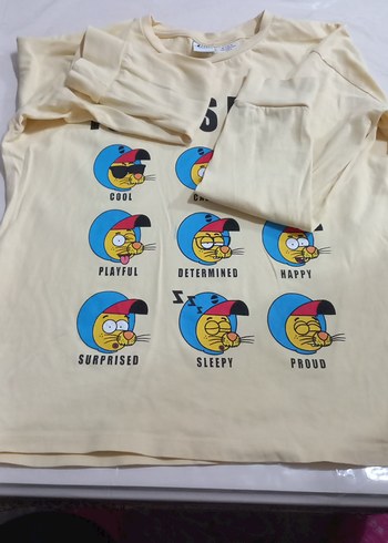 Renkli Baskılı uzun kollu tişört - Görsel 5