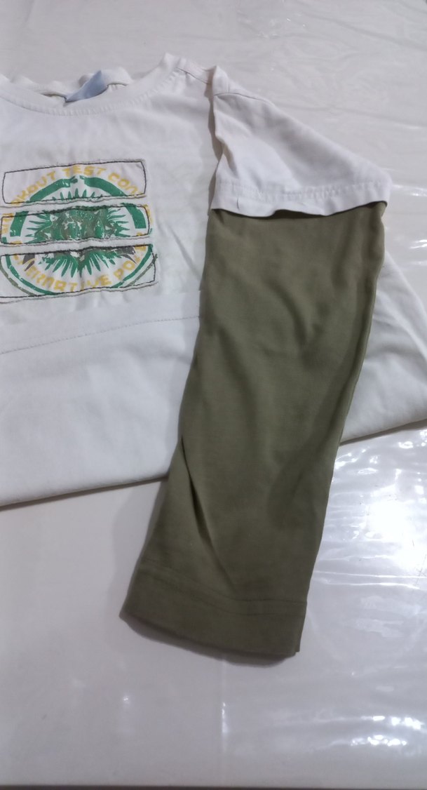 Baskılı Beyaz Erkek Çocuk uzun Kollu Tişört - Görsel 4