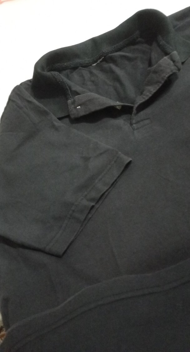 Erkek Siyah Polo Yaka Kısa Kollu Tişört - Görsel 2