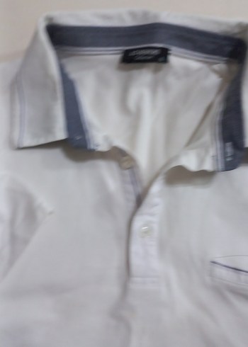 Beyaz Yakalı Beyaz Erkek Polo Tişört - Görsel 4