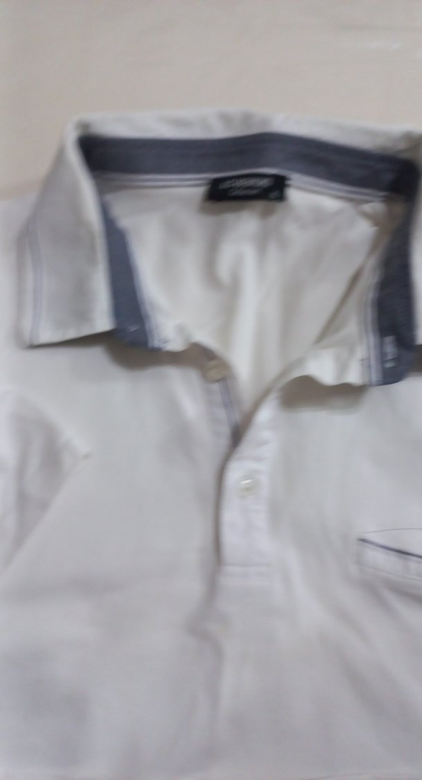 Beyaz Yakalı Beyaz Erkek Polo Tişört - Görsel 4