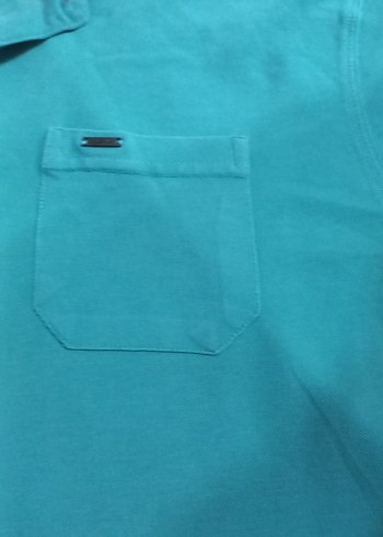 Turkuaz Erkek Polo Yaka Tişört - Görsel 2