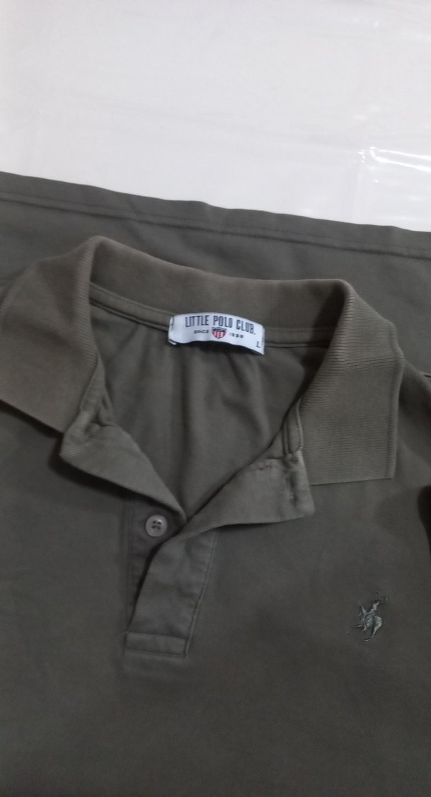 Haki yeşili Erkek Uzun Kollu Polo Tişört - Görsel 4