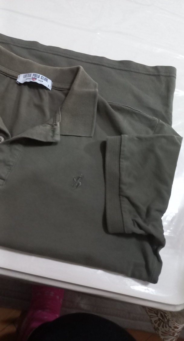 Haki yeşili Erkek Uzun Kollu Polo Tişört - Görsel 3