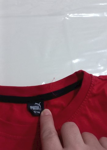 Kırmızı Erkek Çocuk Puma Baskılı Tişört - Görsel 4