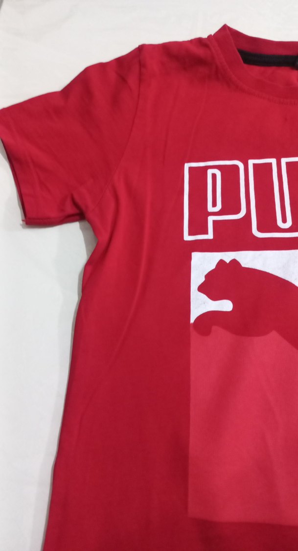 Kırmızı Erkek Çocuk Puma Baskılı Tişört - Görsel 2