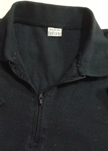 Siyah Fermuarlı Erkek Polo Tişört - Görsel 4