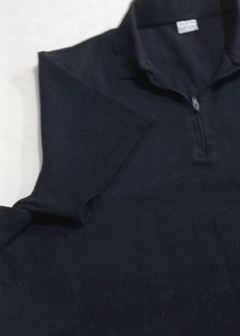 Siyah Fermuarlı Erkek Polo Tişört - Görsel 2