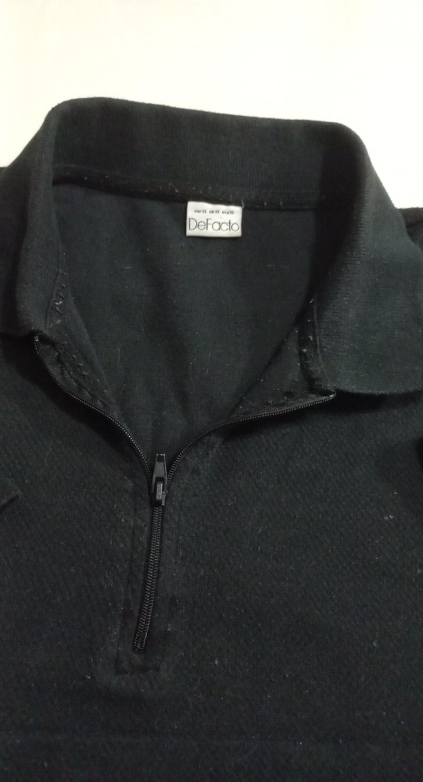 Siyah Fermuarlı Erkek Polo Tişört - Görsel 4