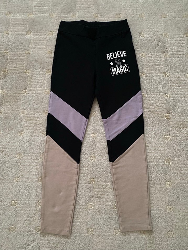 Pastel Renkli Baskılı Kız Çocuk Tayt - Görsel 2