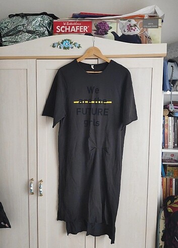 Oversize t-shirt elbise 