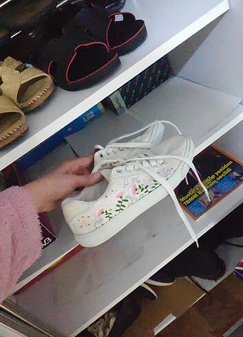 Deichmann 41 numara beyaz spor ayakkabı sneaker 