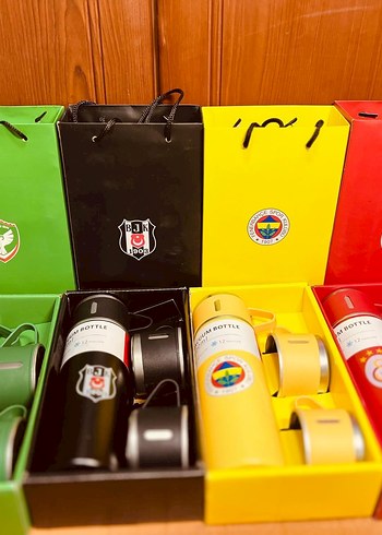 futbol takımlı 3 Bardaklı termos