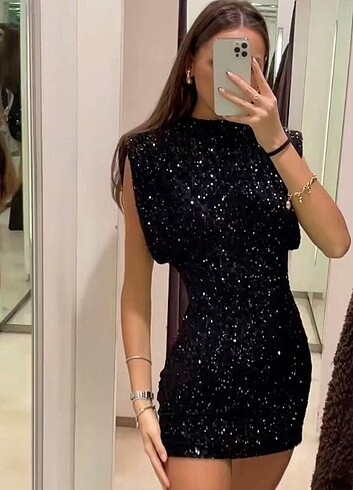 Zara payetli elbise 