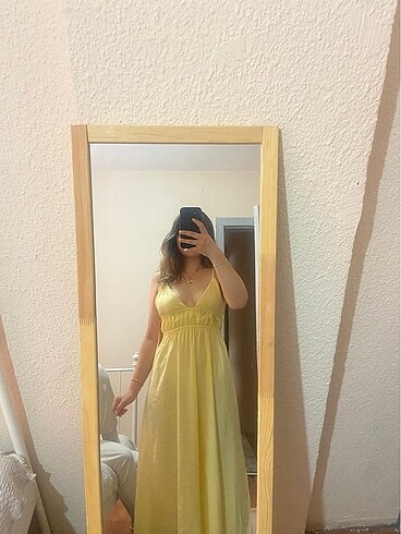 xs Beden Zara sarı elbise