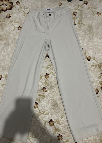 Bej Midi Kadın Kumaş Pantolon