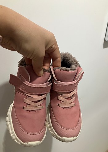 27 Beden pembe Renk Pembe Baskılı Kız Çocuk Lastikli Bot