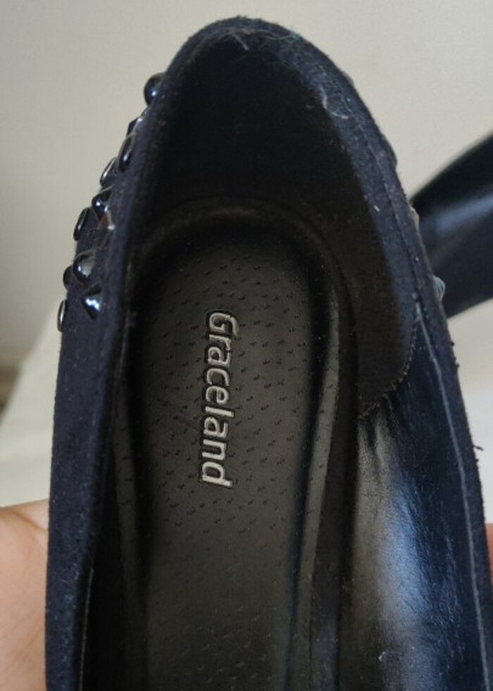 Arkası Zımba Detaylı Süet Platformlu Topuklu Ayakkabı - Görsel 5