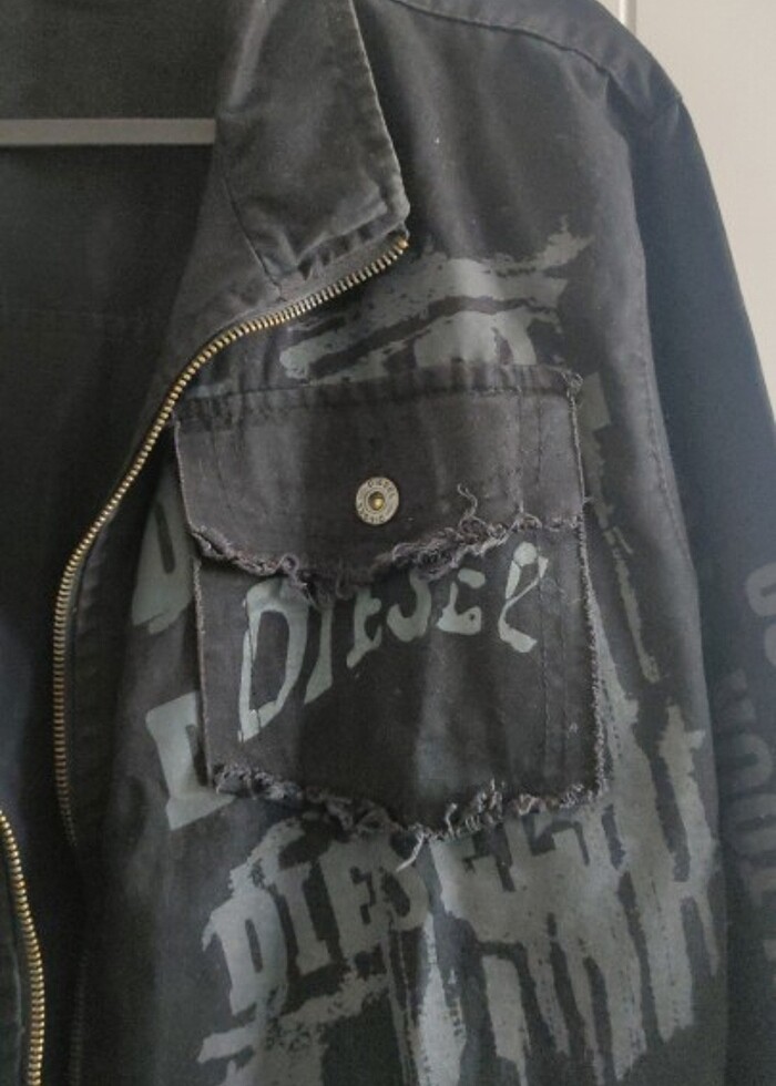 Siyah Diesel Jean Ceket - Görsel 3