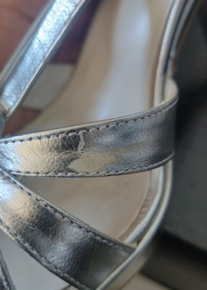 Lame topuklu abiye ayakkabı  - Görsel 2