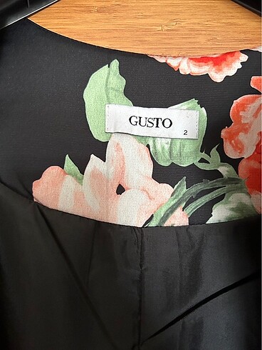 Gusto Gusto Desenli Saten Kaftan