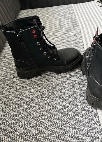 Siyah Tokalı Platform Topuklu Punk Bot - Görsel 5