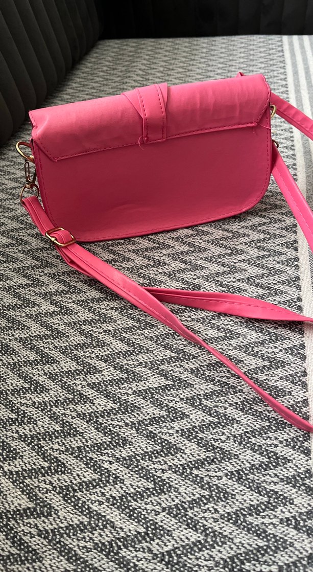 Pembe Deri Tokalı Kadın Çanta - Görsel 2