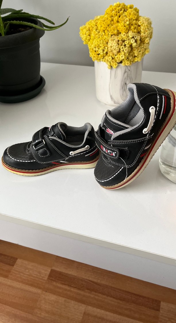 Erkek Çocuk Siyah Cırt Cırtlı Spor Ayakkabı - Görsel 4