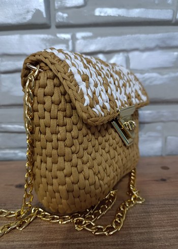 Bej Örgü Kadın Çanta - Görsel 3