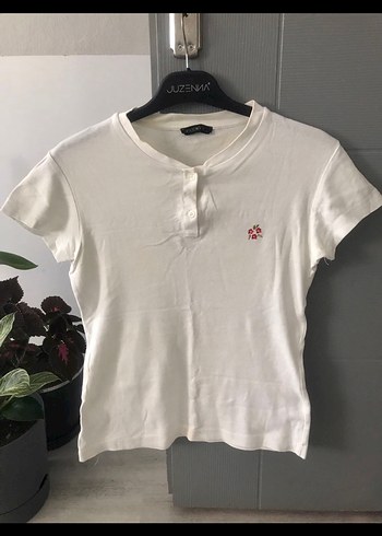 Beyaz Kısa Kollu Polo Tişört