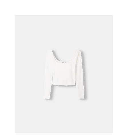 bershka uzun kollu kare yaka bluz