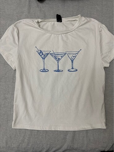 shein baskılı baby tee crop tişört