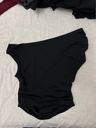 Sheinside shein beli büzgülü omuz dekolteli bluz